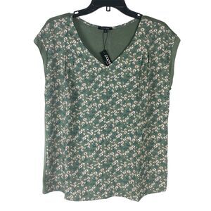 ⭐️ Papermoon Stitch Fix Dainty Floral Top Green Boho Coquette Cottagecore NWT